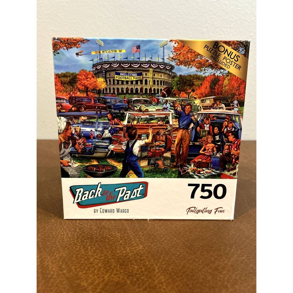 Tailgating Fun 750 Piece Back to the Past Puzzle Football Stadium Rose Art